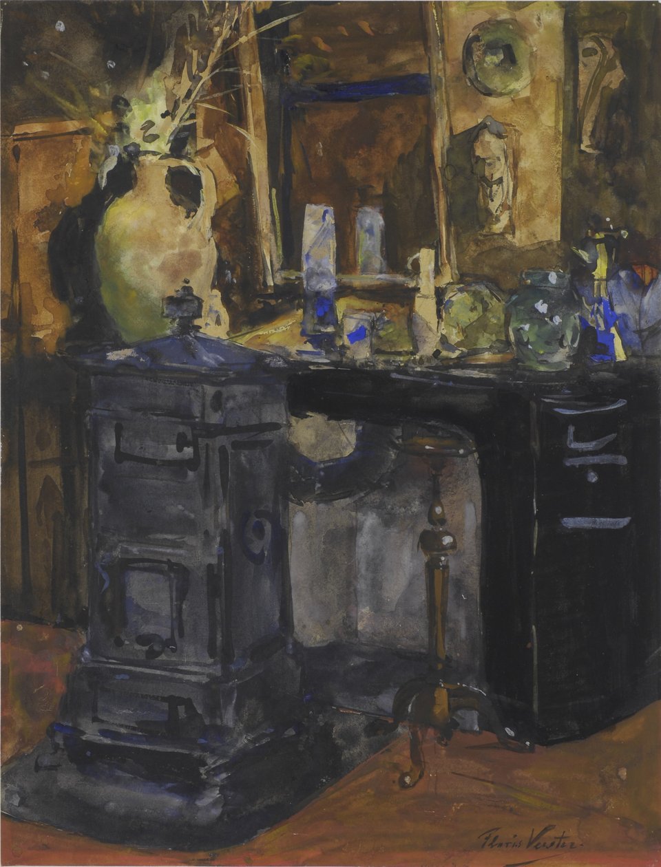 Vis på verkstedet til Floris Verster.nEnglish: View on the workshop of Floris Verster.n av Floris Verster