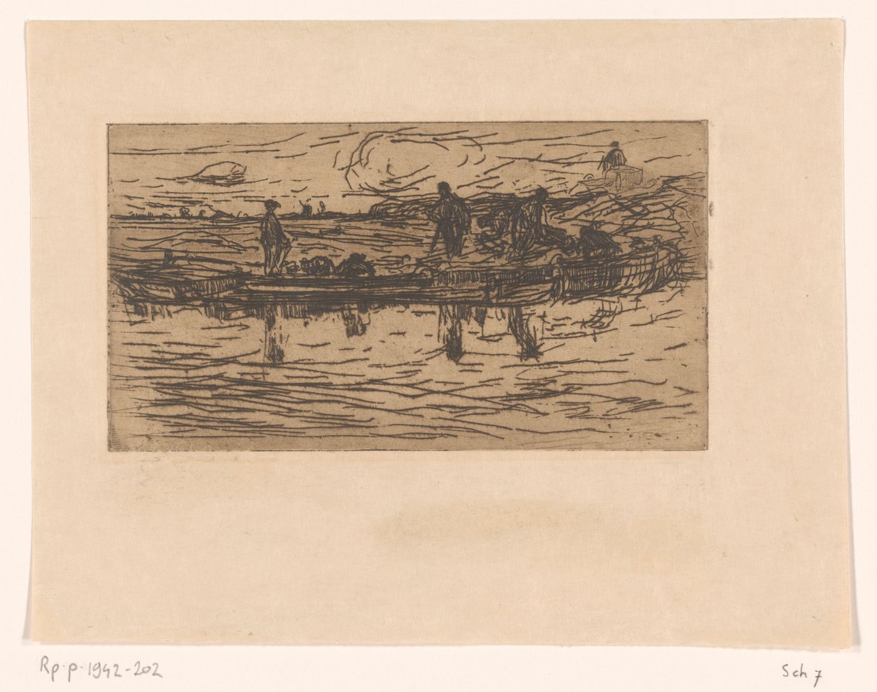 Landskap med to figurer ved vannet I torven (original tittel)