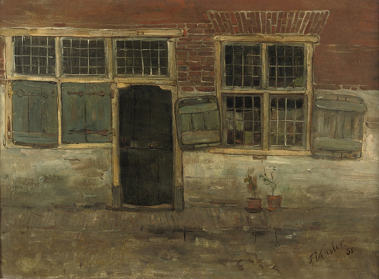 Små hus, Leiden, 1881 av Floris Verster