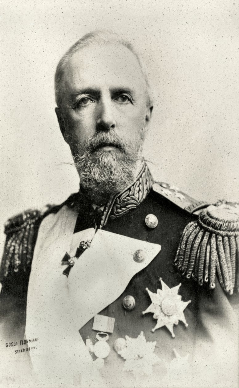 Portrett av Oscar II, konge av Sverige og Norge (foto) av Florman Gosla