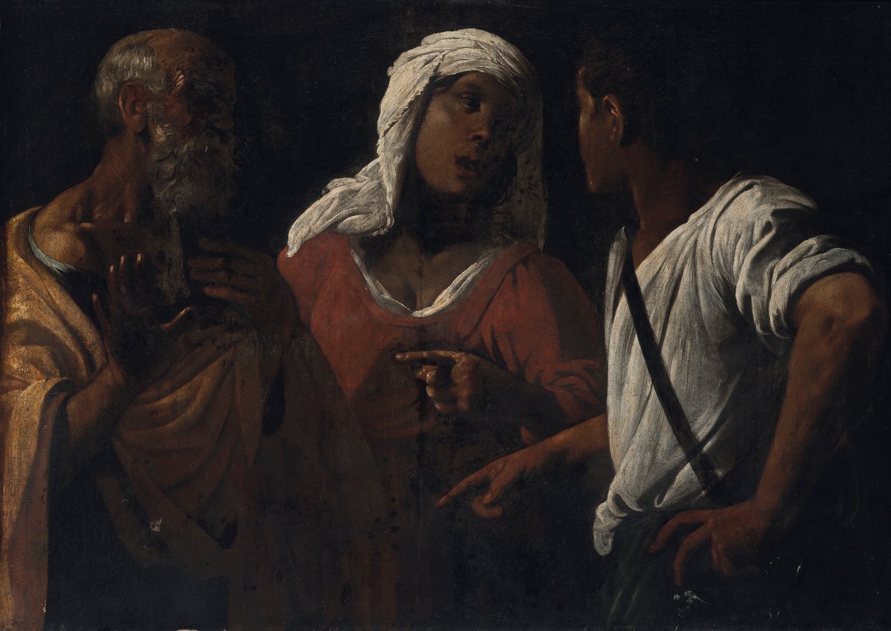 Denial of Saint Peter av Follower of Hendrick ter Brugghen