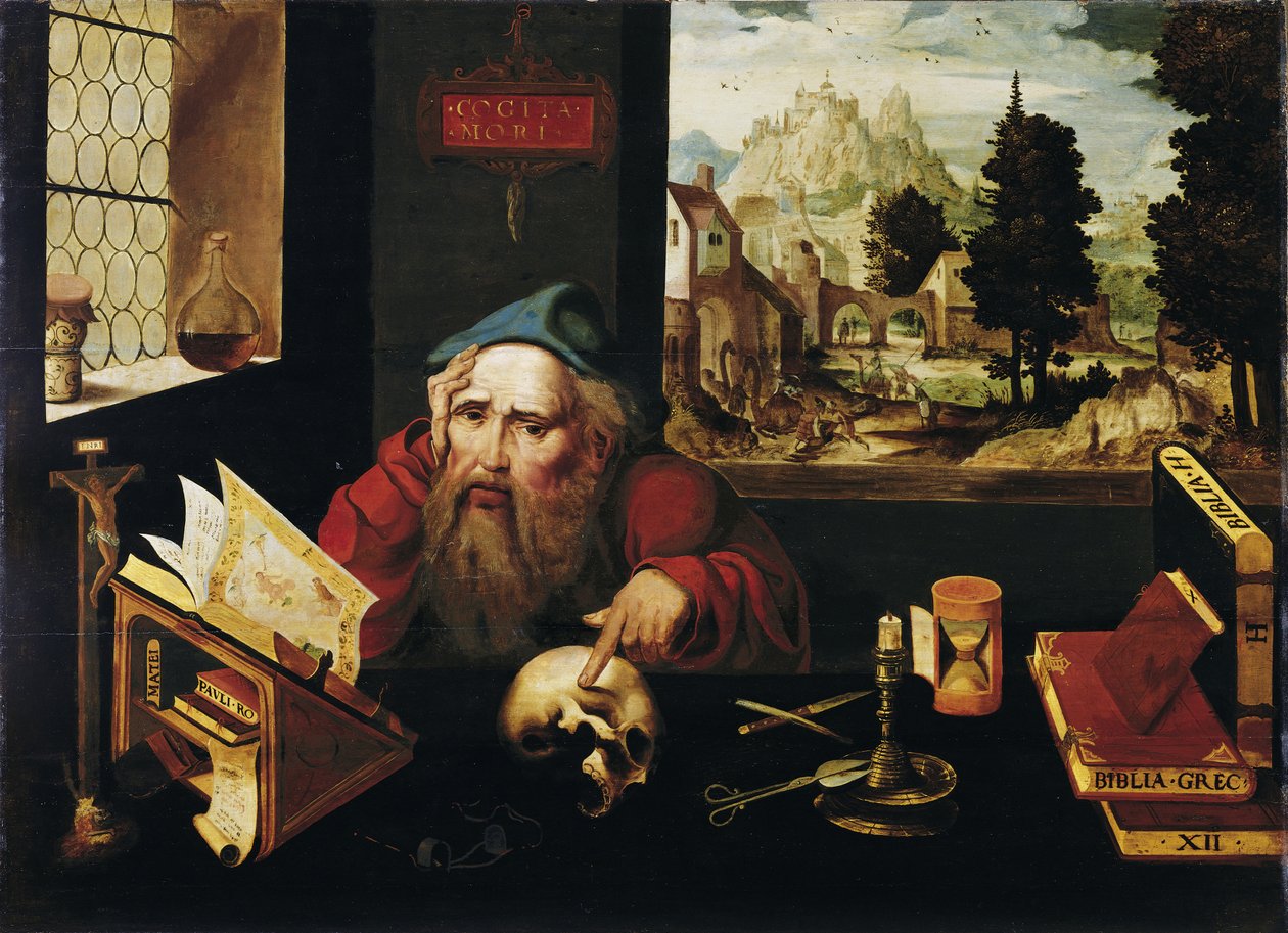 Saint Jerome i saken av Follower of Joos van Cleve