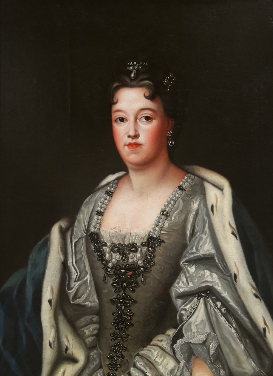 Portrett av Therese Kunigunde fra Polen i sølvkjole av Follower of Joseph Vivien