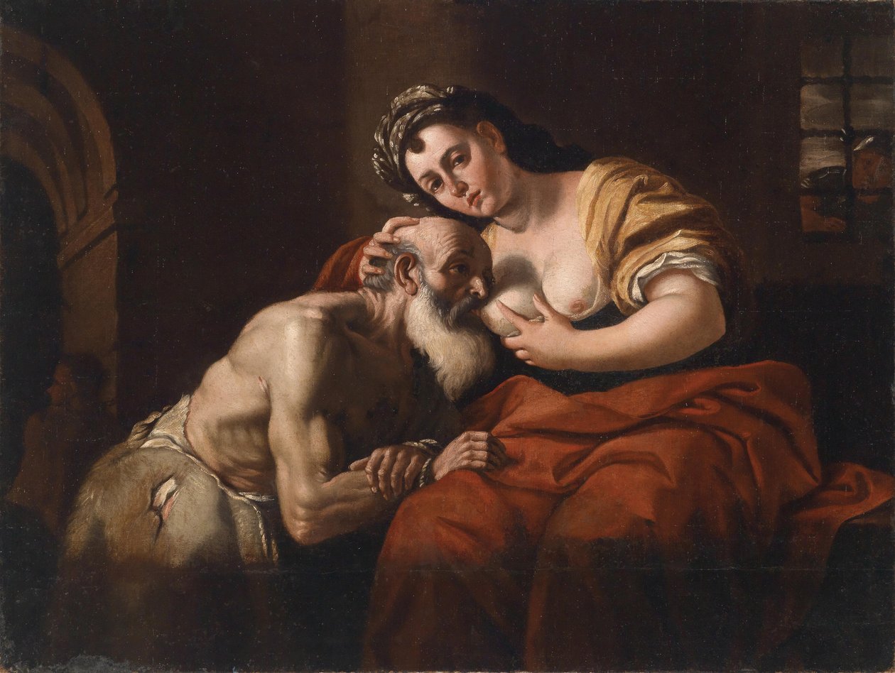 Caritas Romana av Follower of Mattia Preti