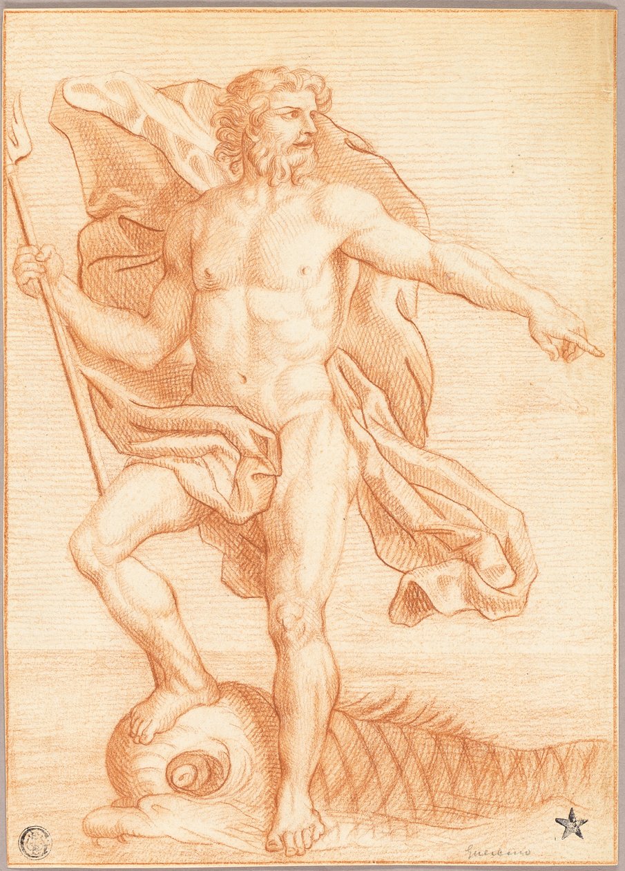 Neptun av Follower of Charles Le Brun