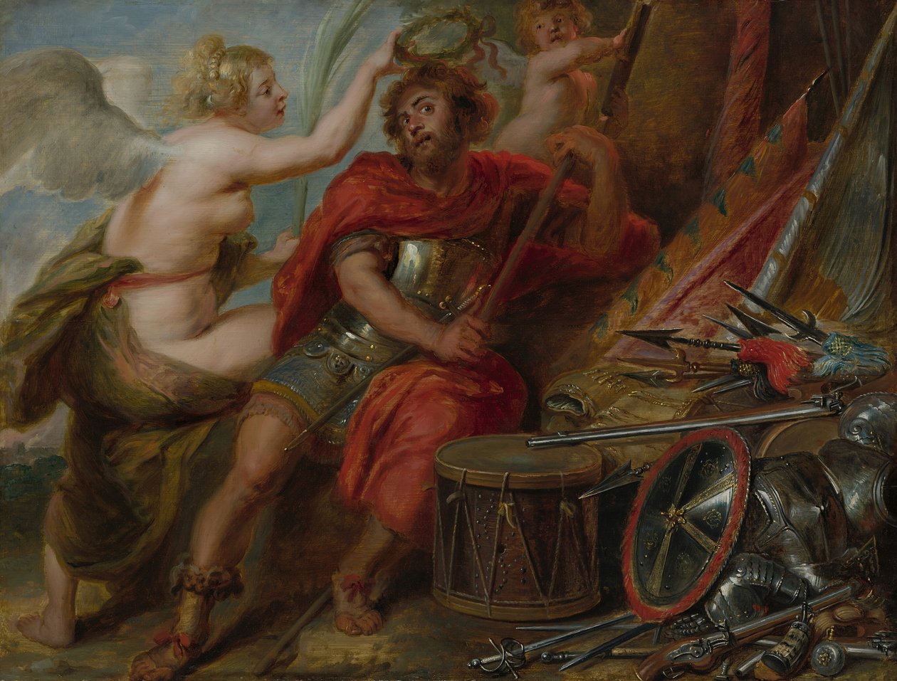Heltens apoteose, 163040. av Follower of Peter Paul Rubens.