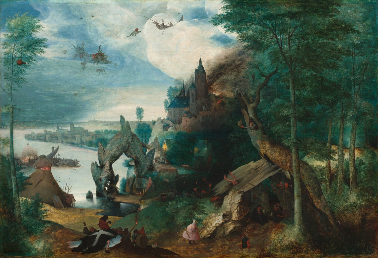 Fristelsen til Saint Anthony av Follower of Pieter Bruegel the Elder
