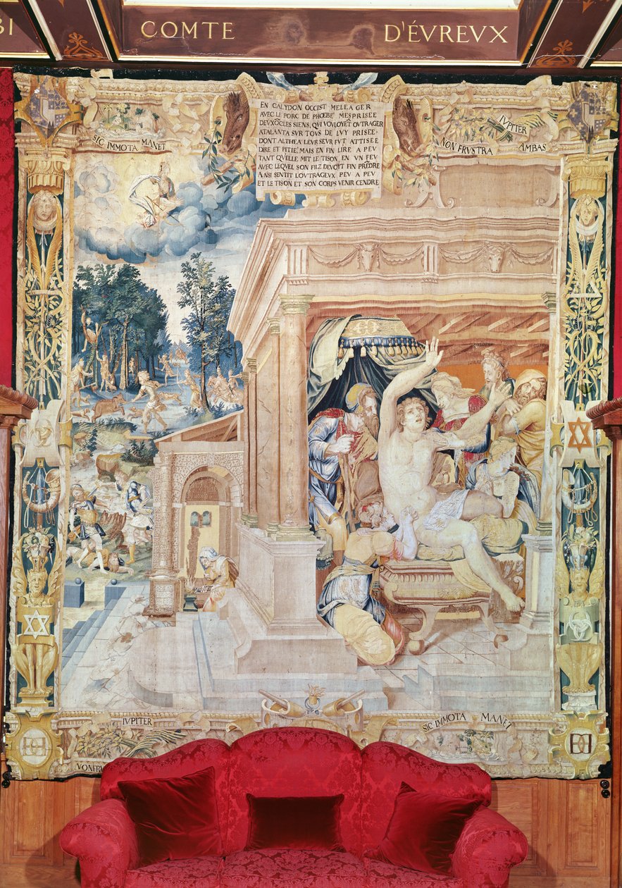 Atalanta og Meleager, fra historien om Diana av Fontainebleau School