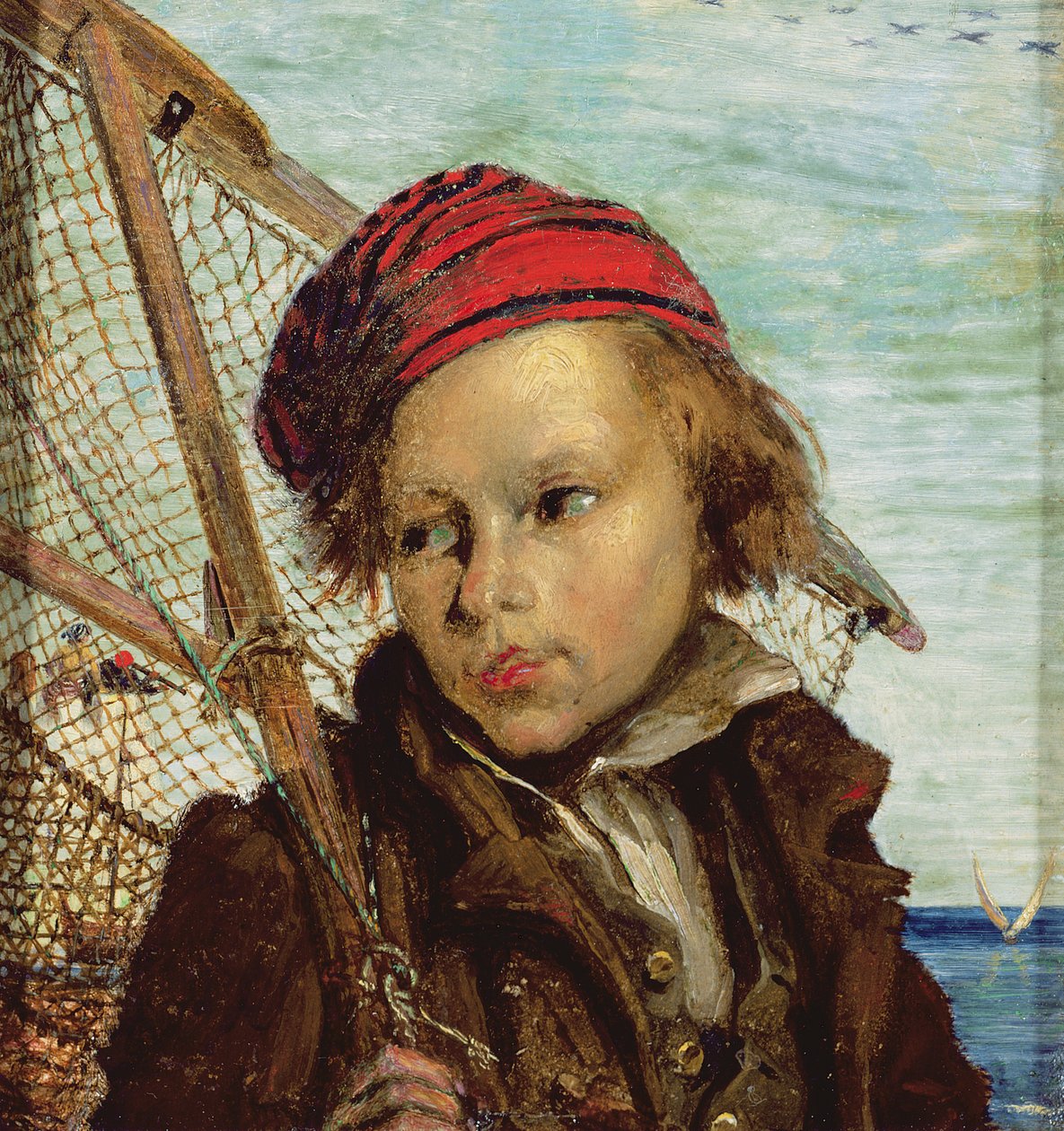 Italian Fisherboy (olje på papir) av Ford Madox Brown