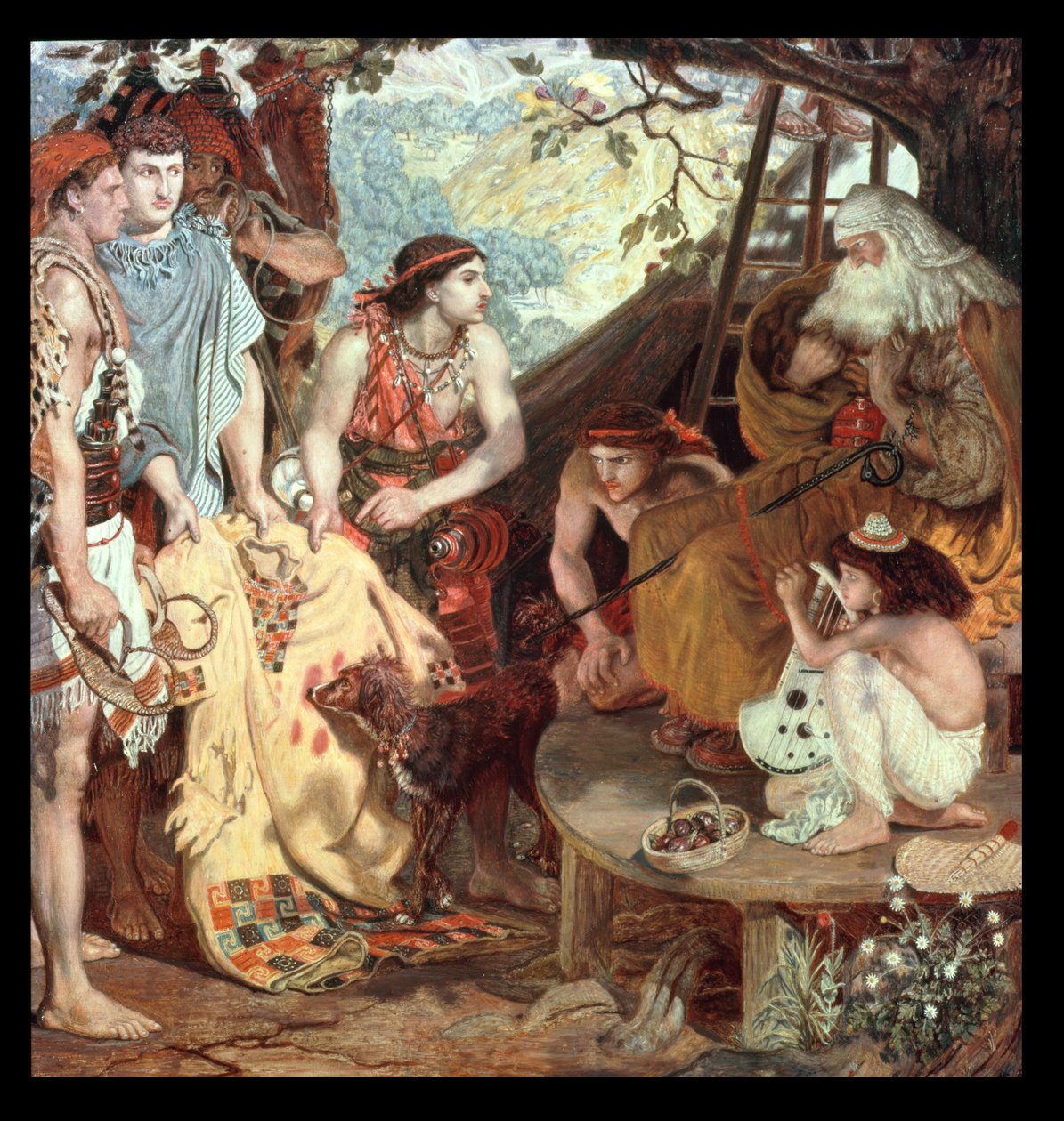 Jacob og Josephs frakk, 1871 (panel) av Ford Madox Brown