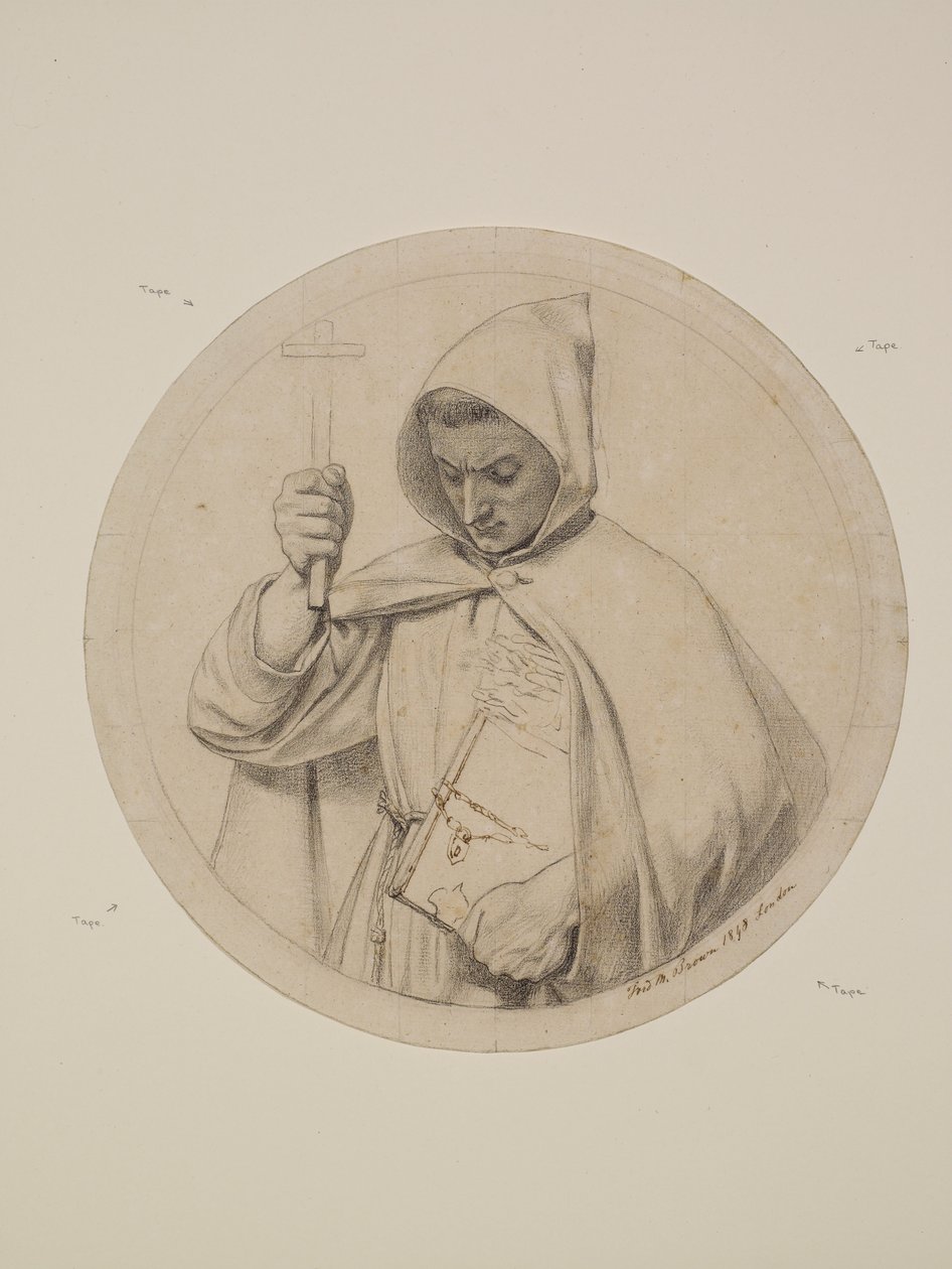 Wycliffe -lesing er hans oversettelse av Bibelen av Ford Madox Brown