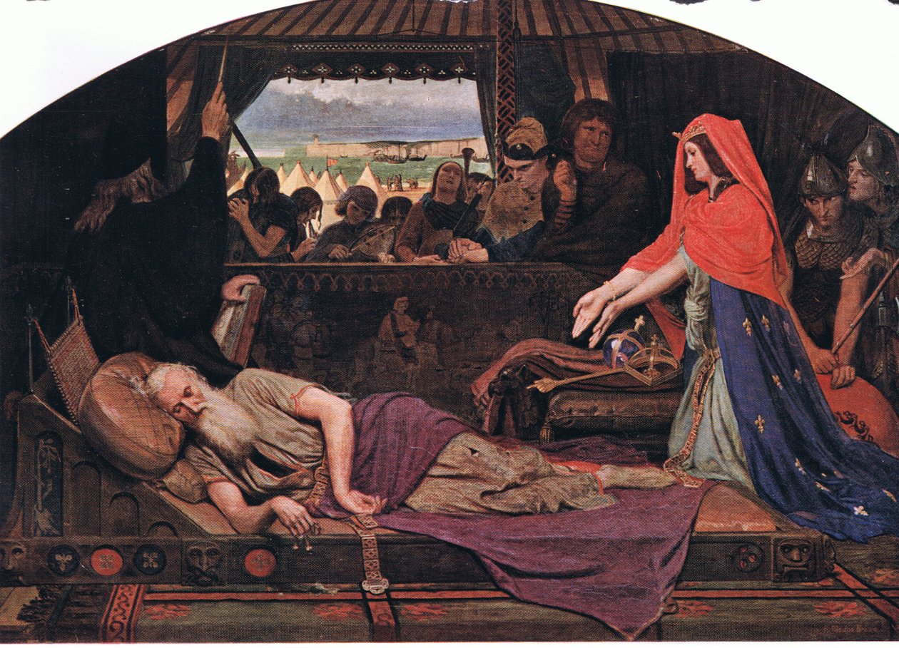 Cordelia og Kong Lear av Ford Madox Brown