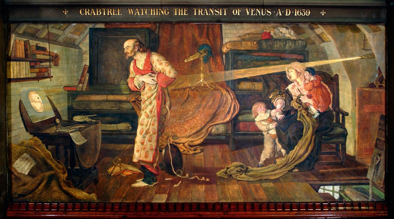 Crabtree ser på Venus-passasjen 1639 e.Kr av Ford Madox Brown