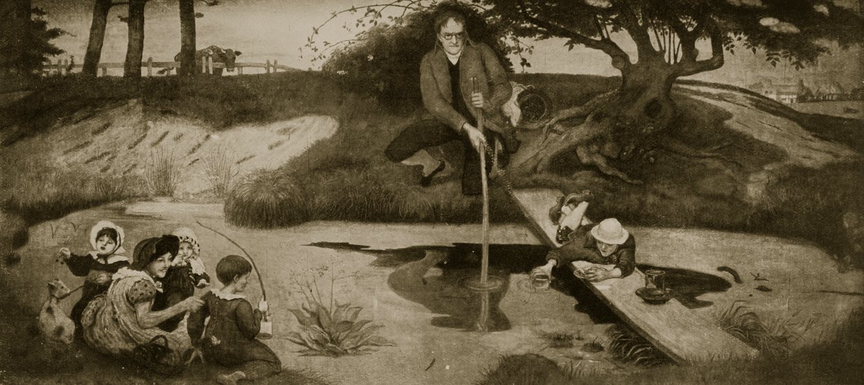 Dalton samler Marsh Gas, illustrasjon fra 'Hutchinson's Story of the British Nation', ca. 1923 av Ford Madox Brown