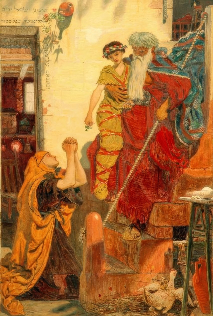 F.M.Brown, Elias og enkens sønn av Ford Madox Brown