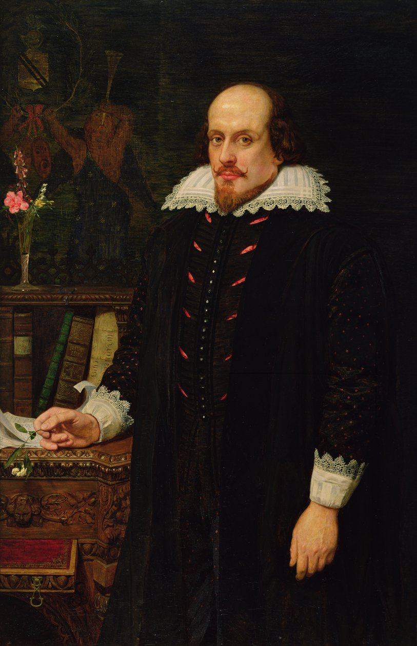 Portrett av William Shakespeare (1564-1616) 1849 (olje på lerret) av Ford Madox Brown