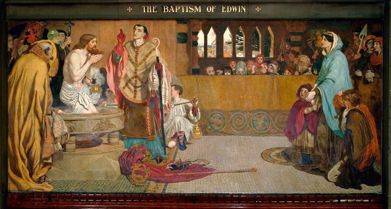 Dåpen til Edwin av Ford Madox Brown