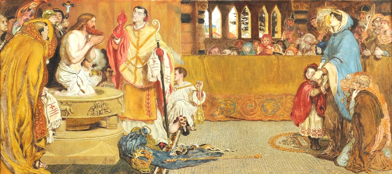Dåpen til St Edwin, 1879 av Ford Madox Brown