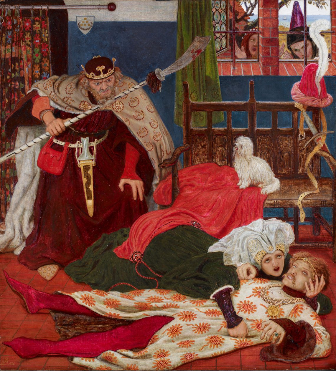 The Death of Sir Tristram (olje på lerret) av Ford Madox Brown