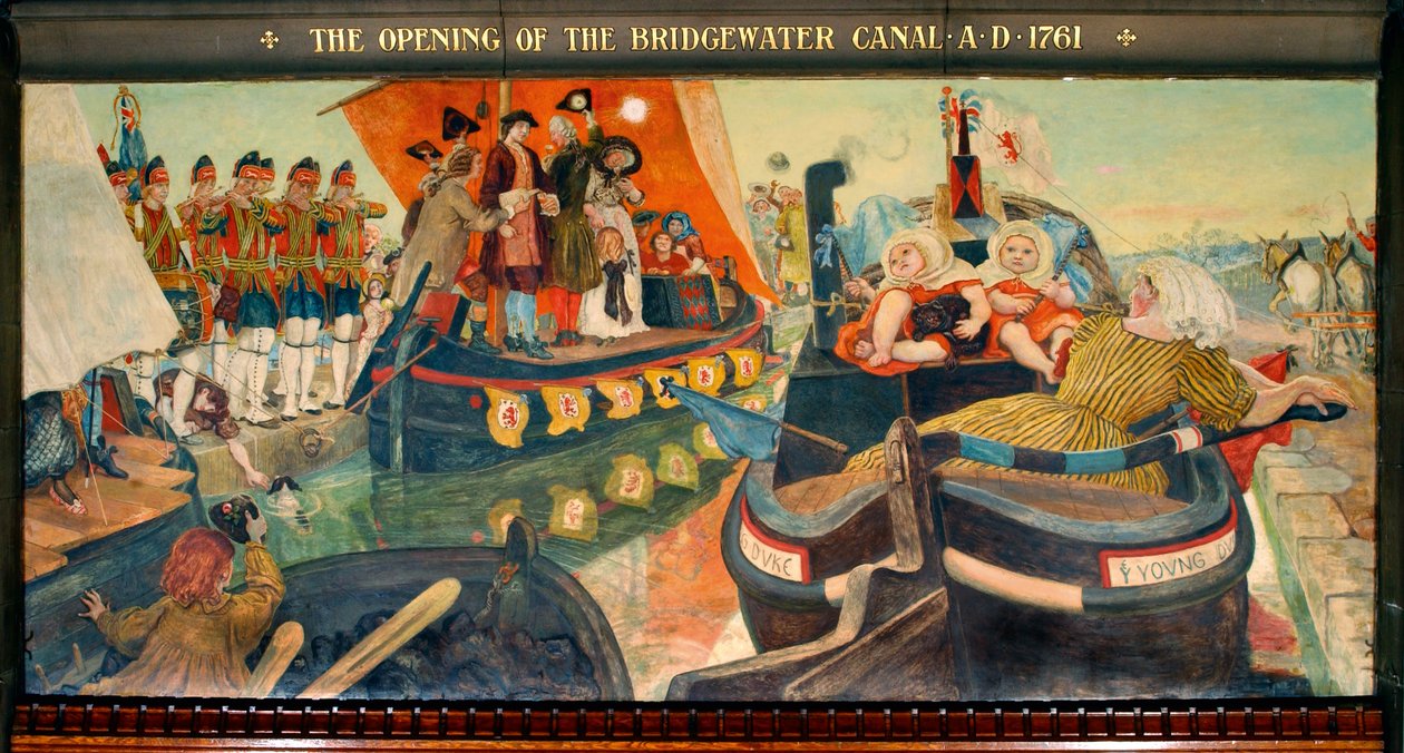 Åpningen av Bridgewater Canal AD 1761 av Ford Madox Brown