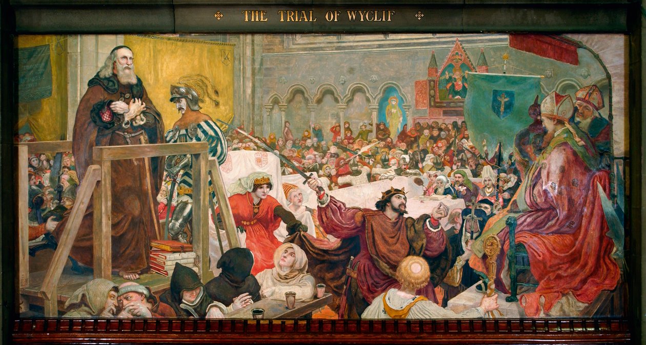Rettsaken mot Wyclif av Ford Madox Brown
