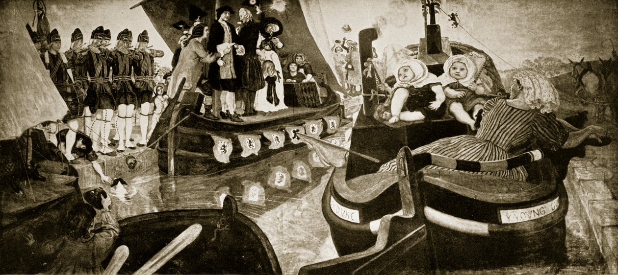 Åpningen av Bridgewater Canal, 1768, illustrasjon fra 