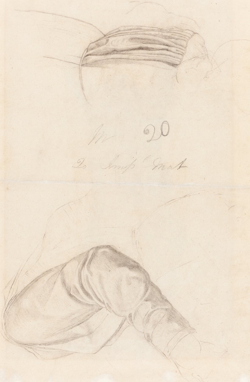 To draperistudier [verso] av Ford Madox Brown