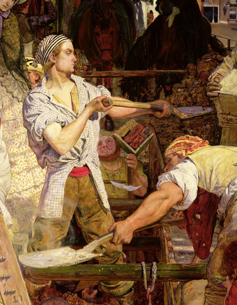 Arbeid: Arbeider med nellik i munnen av Ford Madox Brown