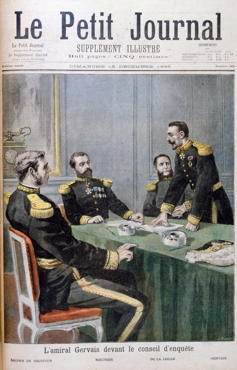 Admiral Gervais foran undersøkelsesstyret, 1895 av Fortuné Méaulle