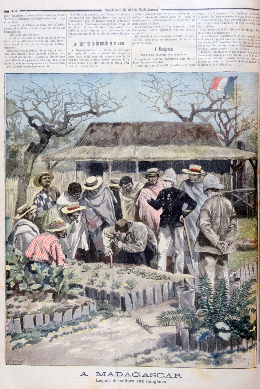 Landbruksleksjon for urbefolkningen på Madagaskar, 1897 av Fortuné Méaulle