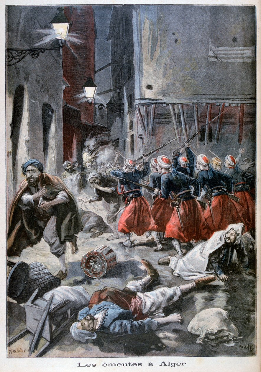 Anti-jødiske opptøyer i Alger, 1898. av Fortuné Méaulle