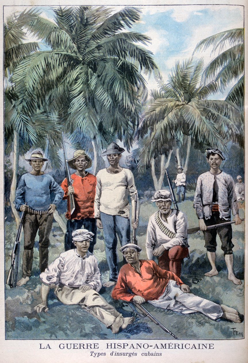 Opprørscubanere under den spansk-amerikanske krigen, 1898 av Fortuné Méaulle