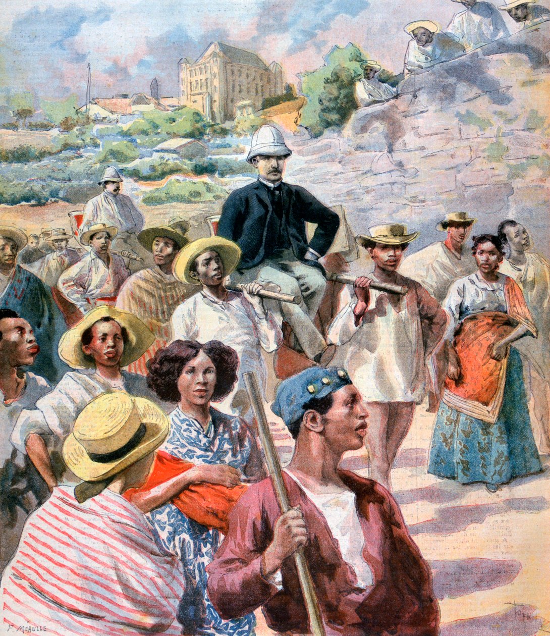 M le Myre de Vilers på Madagaskar, 1894 av Fortuné Méaulle