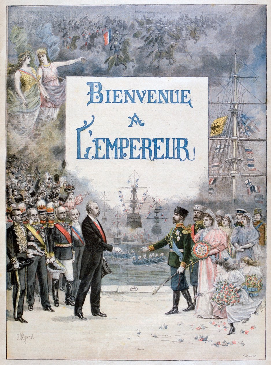 Nicholas II av Russland og Félix Faure, president for Den franske republikk, 1896 av Fortuné Méaulle