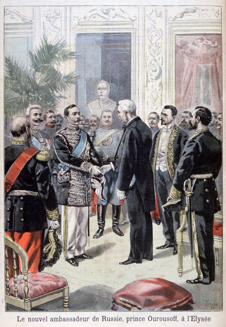 Prins Ourousoff, Russlands ambassadør i møte med Félix Faure, 1898 av Fortuné Méaulle
