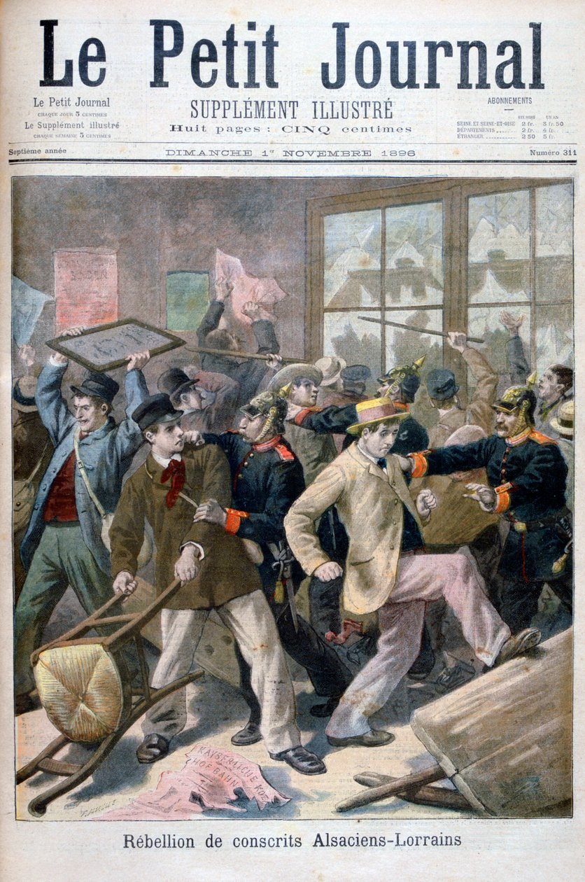 Opprør fra de vernepliktige Alsaciens-Lorraine, 1896 av Fortuné Méaulle
