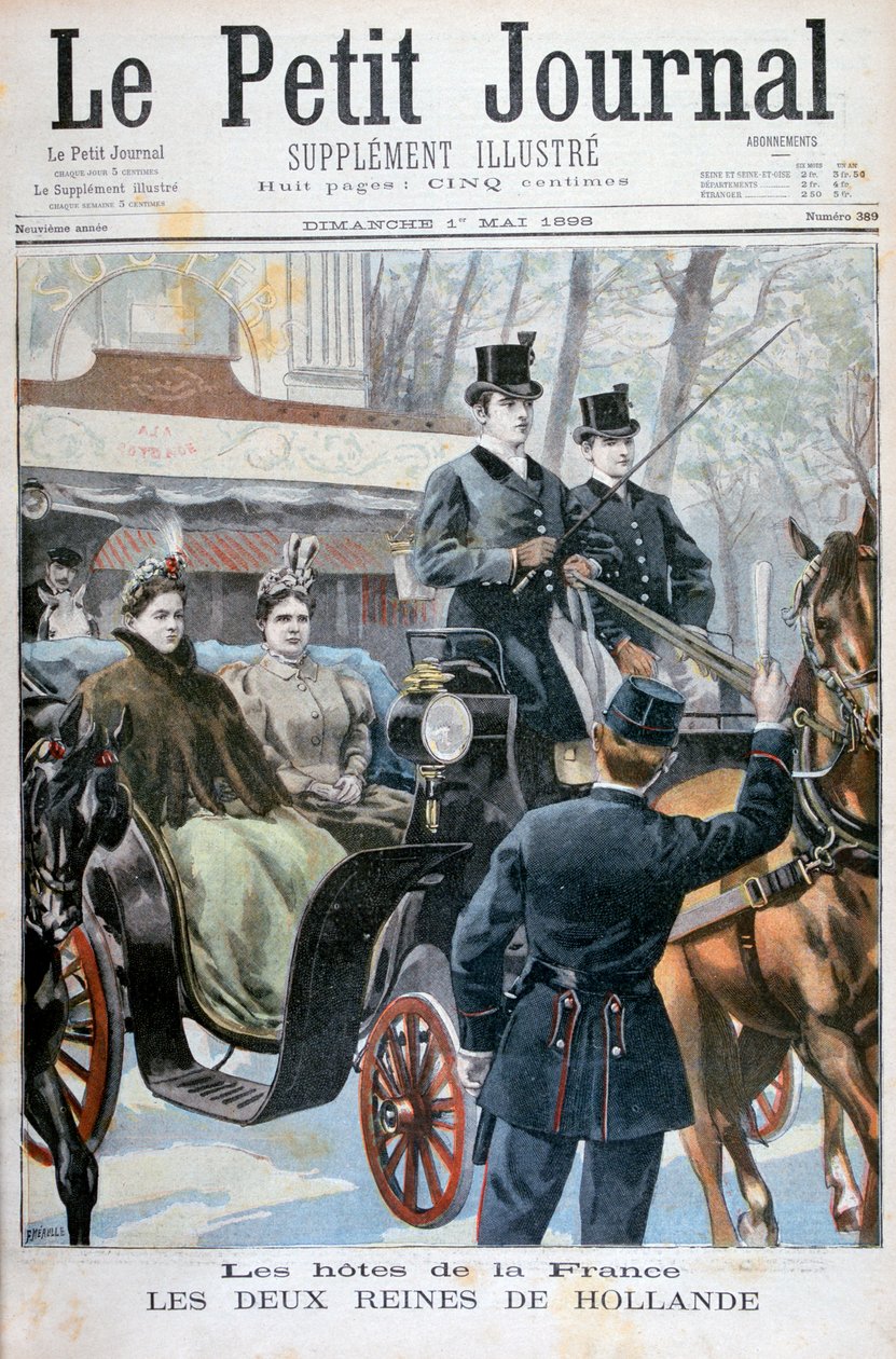 De to dronningene av Holland besøkte Paris, Frankrike, 1898 av Fortuné Méaulle