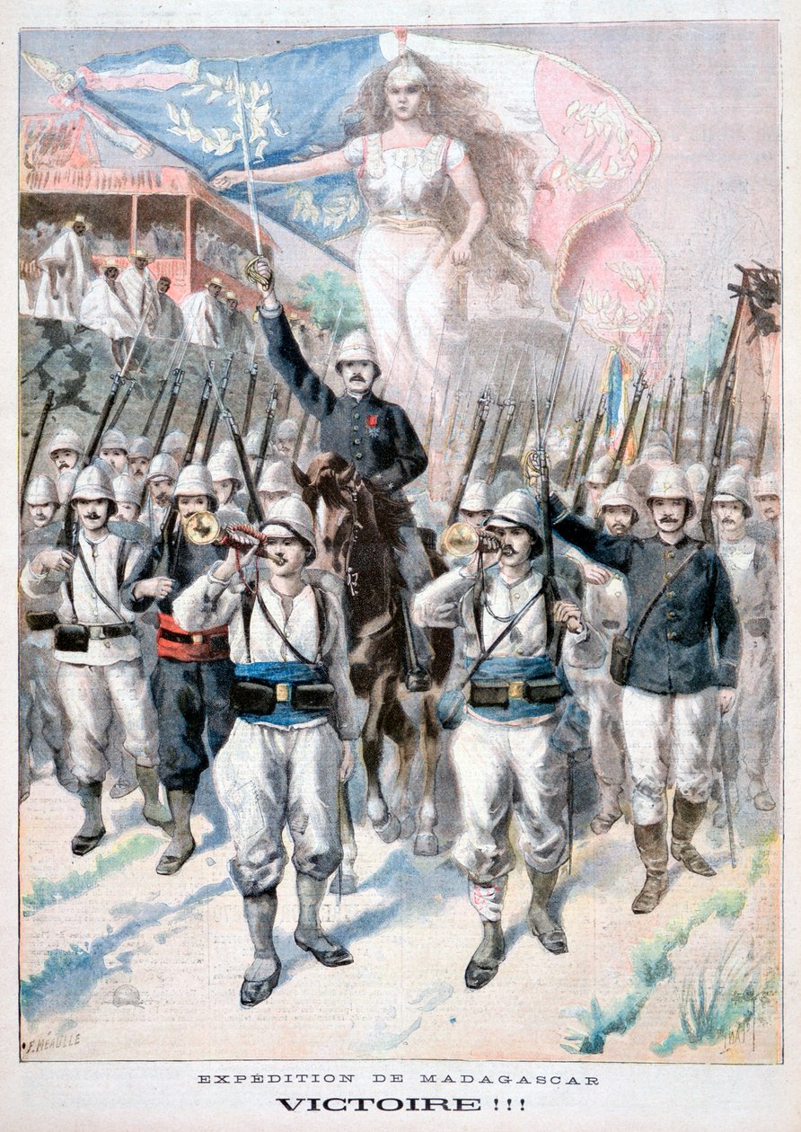 Victory!!, Fransk intervensjon på Madagaskar, 1895 av Fortuné Méaulle