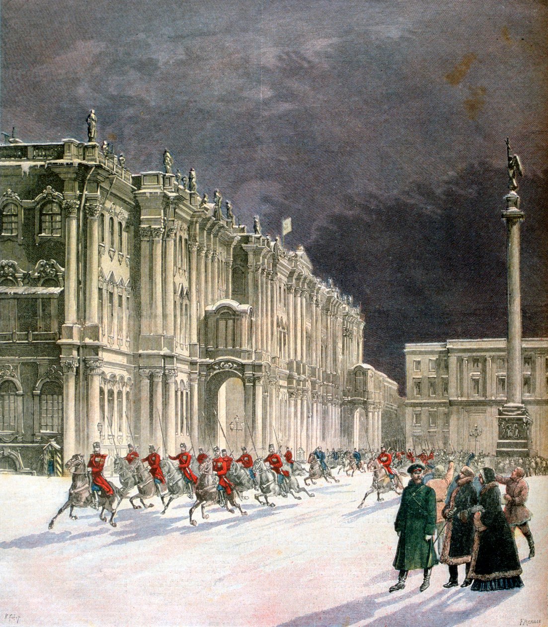 Vinterpalasset, St. Petersburg, Russland, 1891 av Fortuné Méaulle