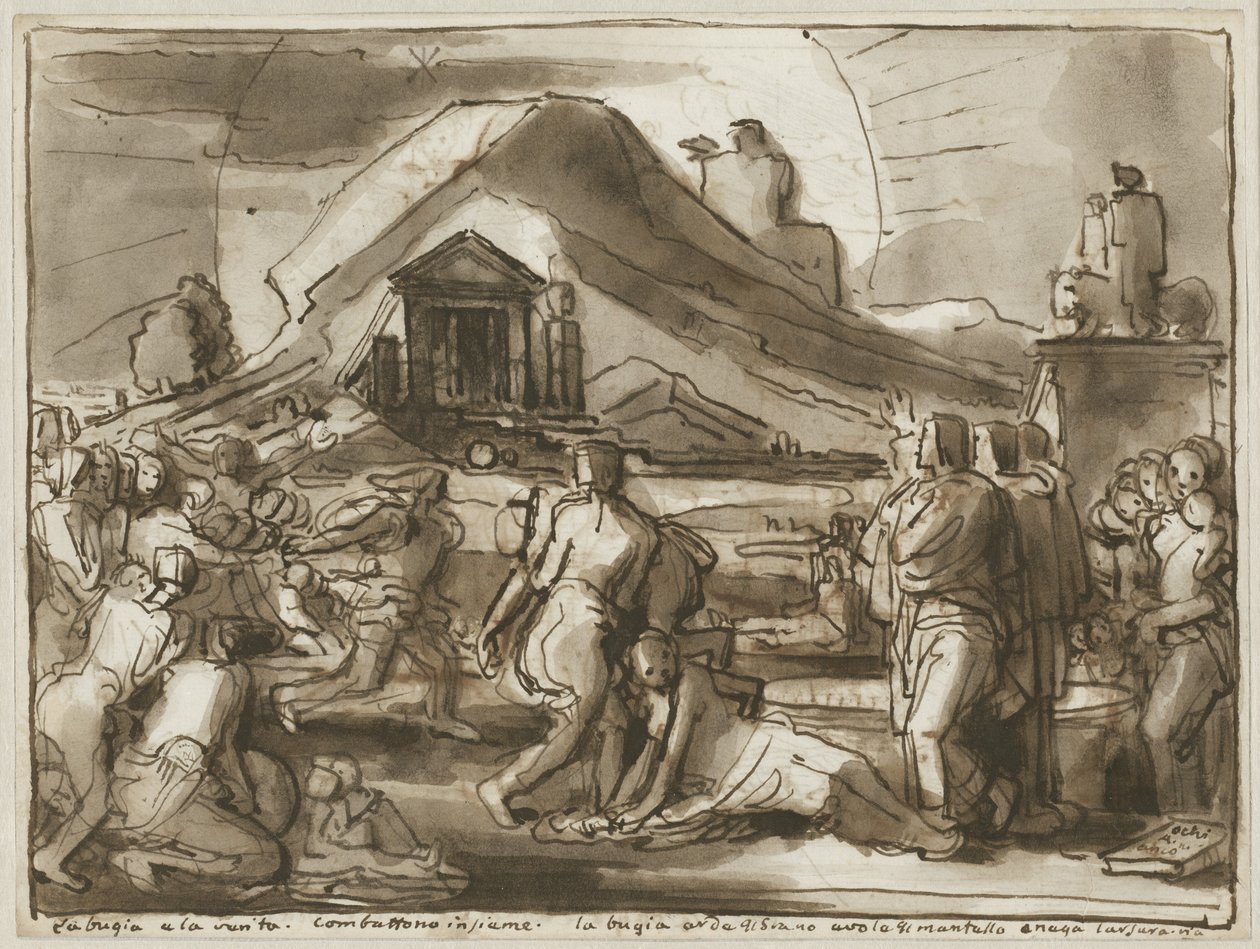 En allegori om sannhet og usannhet (verso) av Fortunato Duranti