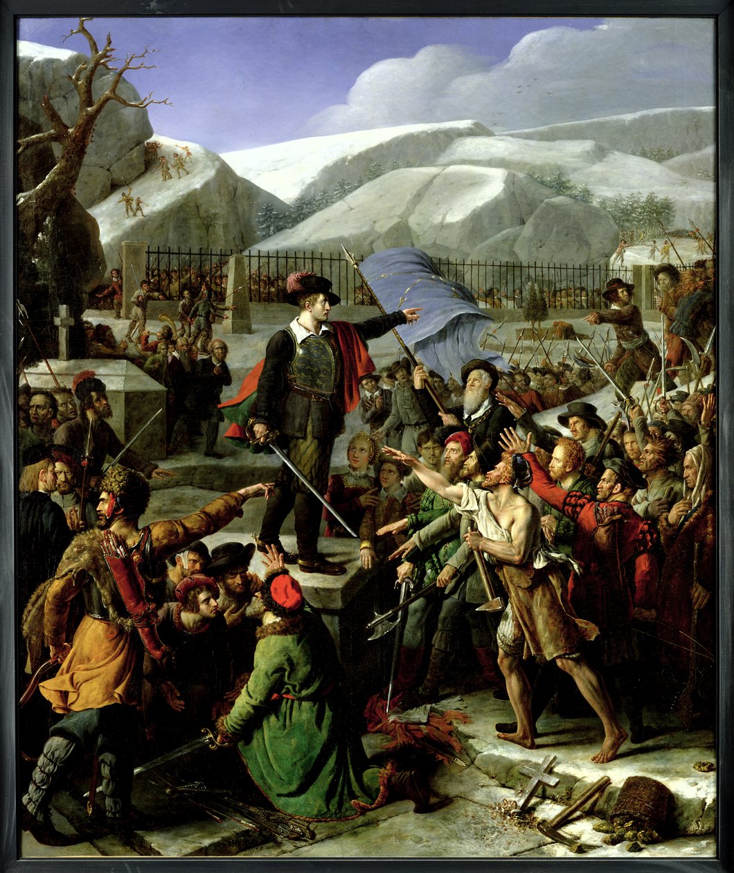 Gustaf Vasa (1496-1560) Henvender seg til bøndene i Dalecarlia av Fortune Dufau