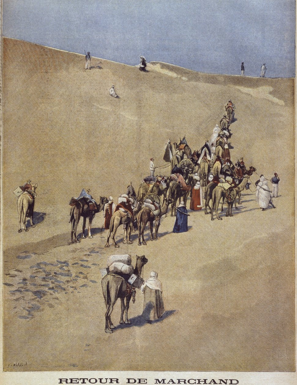 Kommandør Jean-Baptiste Marchands retur, den siste forsyningen, illustrasjon fra 