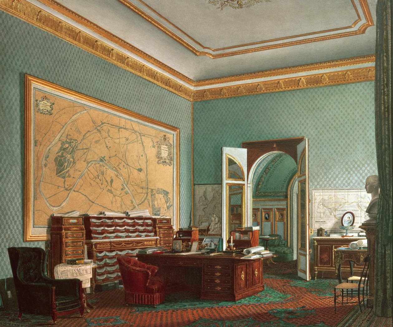 Napoleon IIIs studie ved Tuileriene, 1862 av Fortune de Fournier