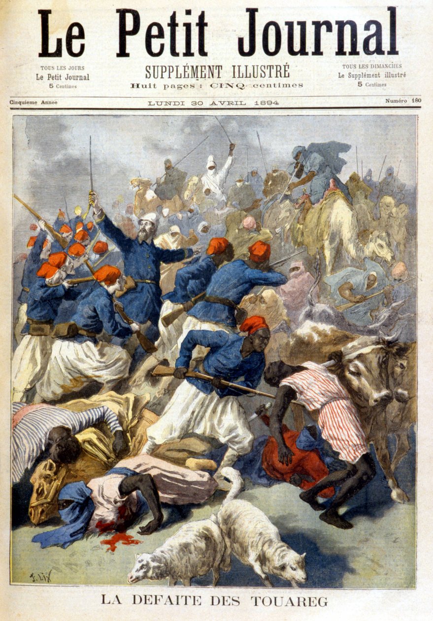 Tuaregens nederlag - i "" Le Petite Journal"" av 30.04.1894 av Fortune Louis Meaulle