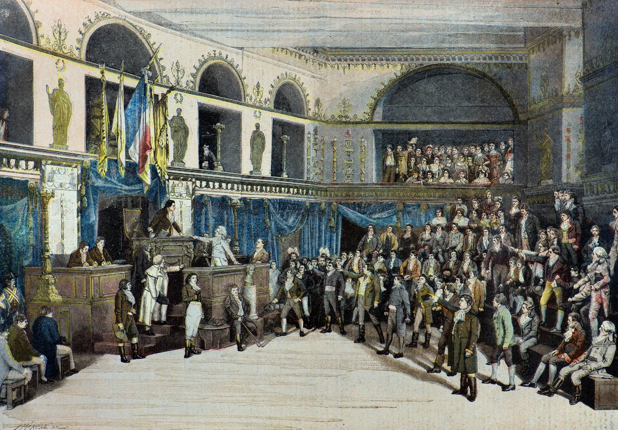 Thermidor, Robespierres fall, Porte Saint Martin-teatret av Fortune Louis Meaulle