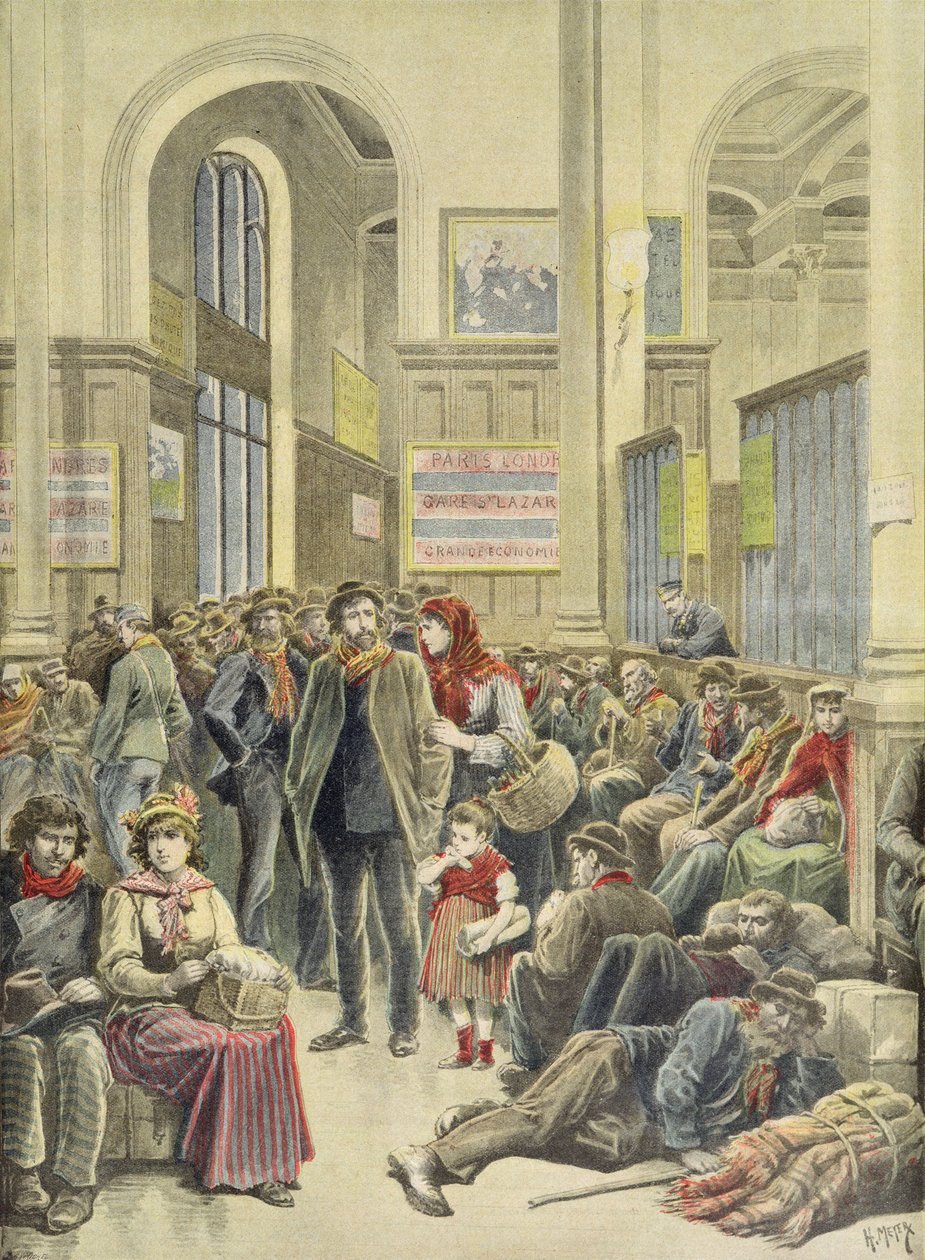 Italienske emigranter ved Gare Saint-Lazare, fra 