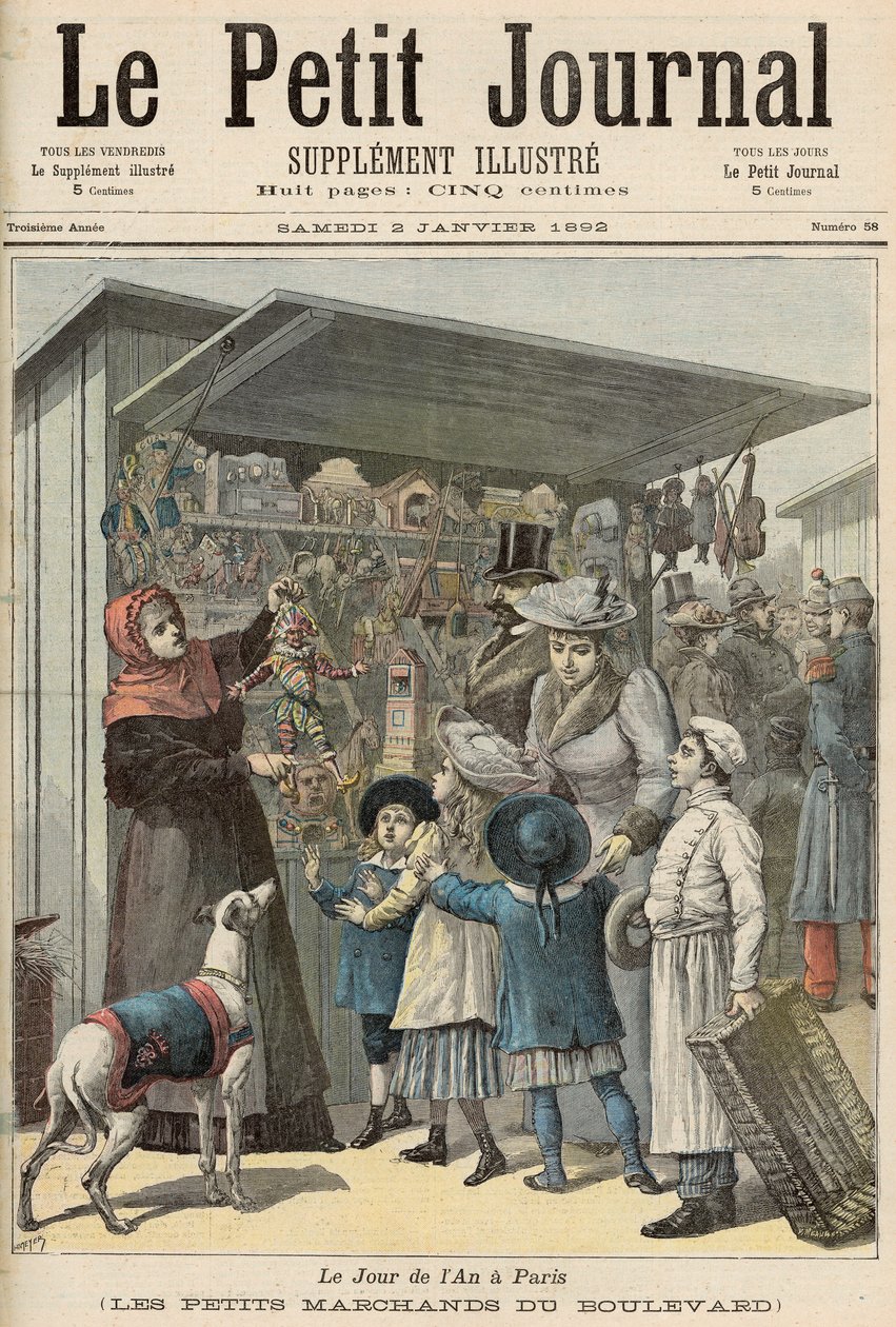 Nyttårsdag i Paris: The Little Stalls on the Boulevard, cover av 