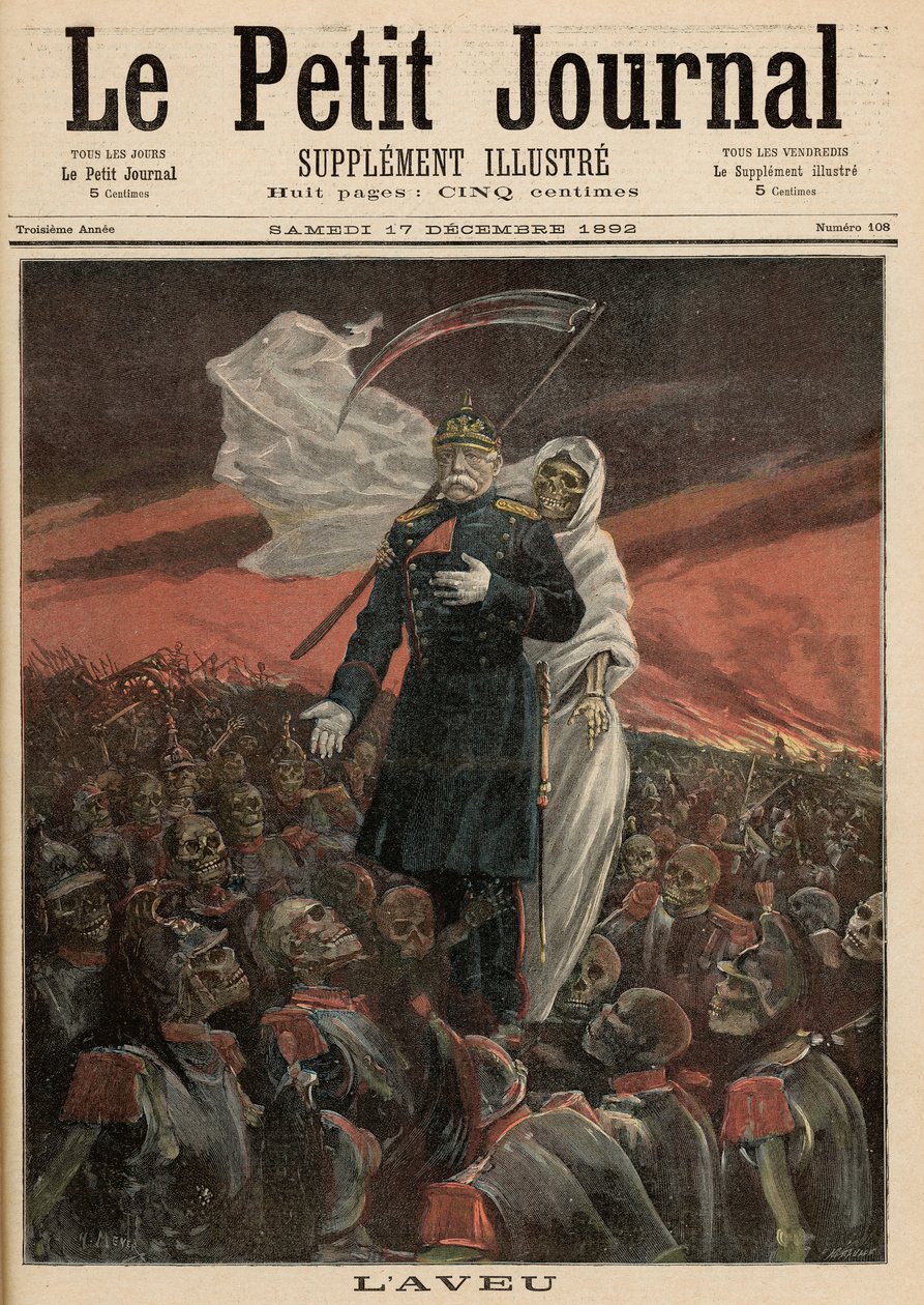 Bekjennelsen: Otto Von Bismarck (1815-98) med døden, fra 