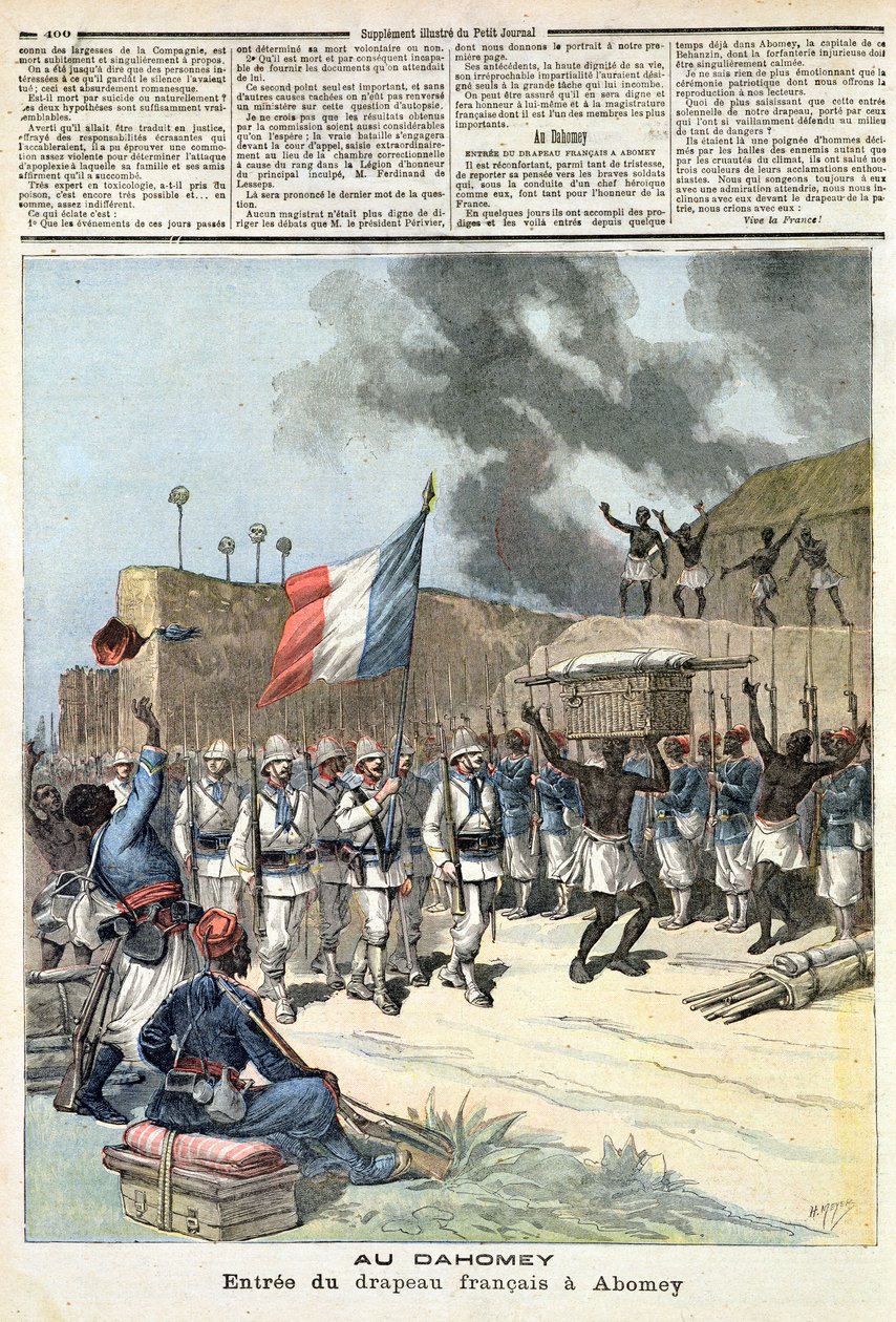 Det franske flagget Entering Abomey, fra 