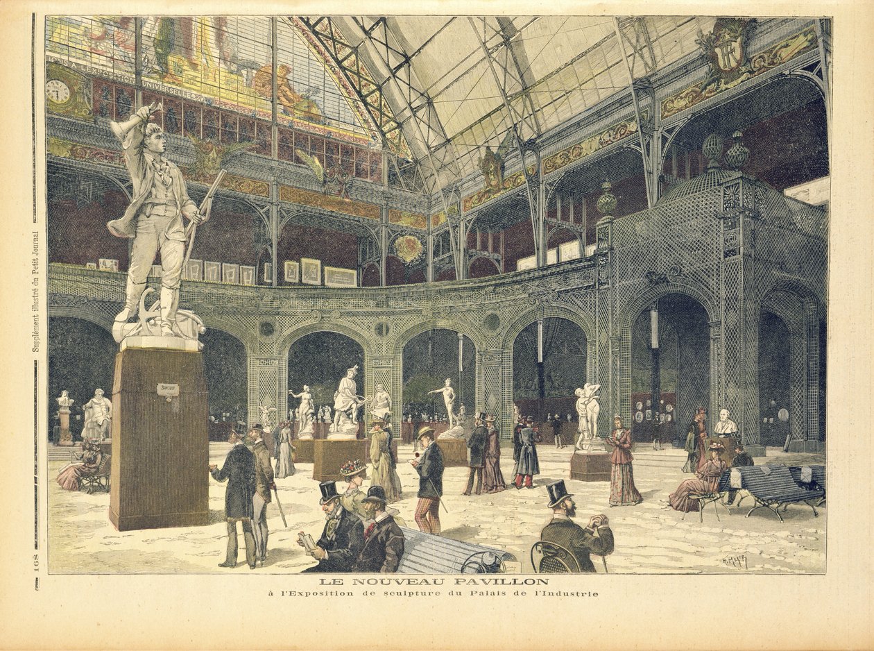 Den nye skulpturpaviljongen ved Palais de l'Industrie, fra 'Le Petit Journal', 21. mai 1892 av Fortune Louis Meaulle and Henri Meyer